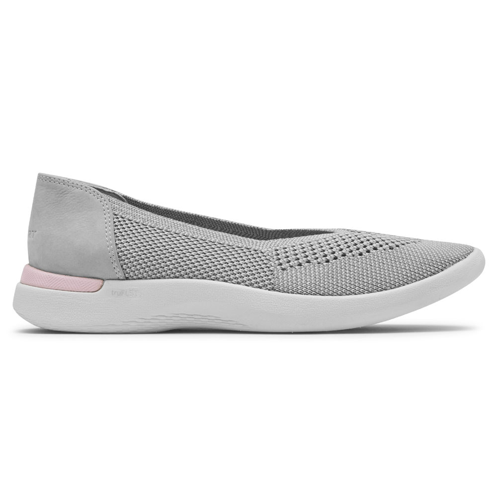 Rockport Flats Sko Dame Grå - Truflex Fly Strikke Ballet - OVUF67918